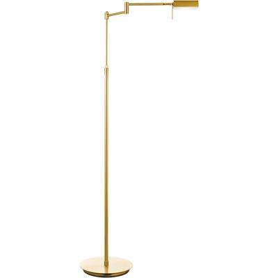 LED Stehlampe "GRAZ", gold (messingfarben matt), 1, H: 100cm, 1 Stk., HELL HÖLLISCH GUTES LICHT, Leuchten, Tastdimmer, in der Höhe einstellbar, LED Stehlampe