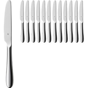 WMF Tafelmesser Professional Sara, Wellenschliff, 22,5 cm, Edelstahl 18/10, silber poliert, 12 Stück