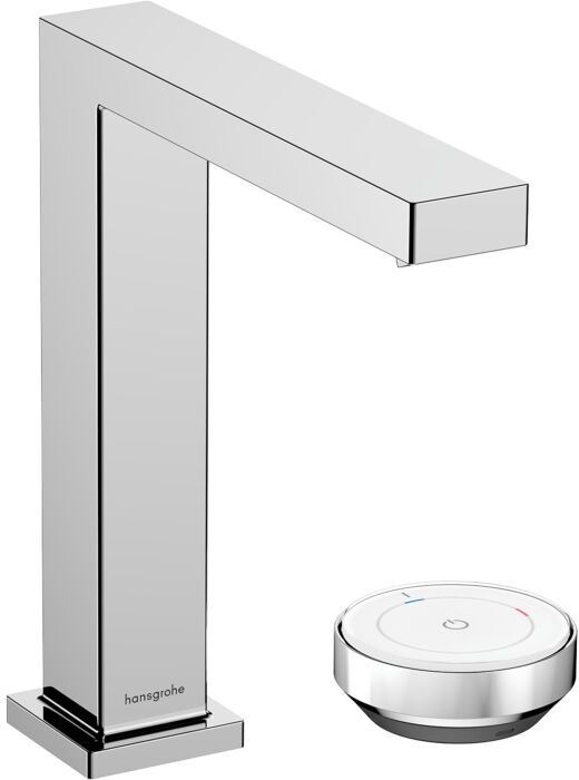 Hansgrohe Tecturis E 2-Loch Waschtischarmatur 73053000 mit Ablaufgarnitur, CoolStart, chrom