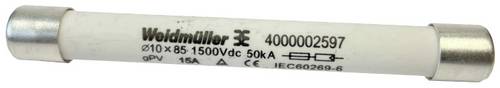 Weidmüller 4000002609 FUSE WSFL 10X85 16A 1K5V GPV Feinsicherung 16A 1500 V/DC Inhalt 5St.