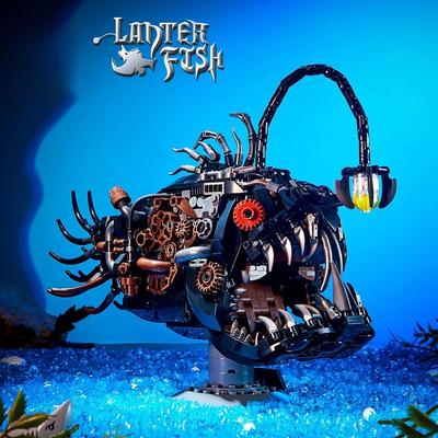 Uplift Treasures Mechanical Lantern Fish Building Block Set Mechanical Lantern Fish Building Block Set