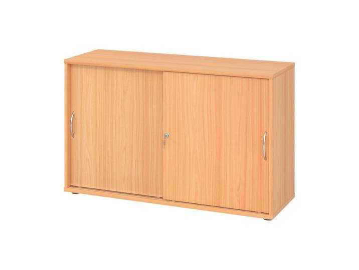 bümö Aktenschrank office Schiebetürenschrank Dekor: Buche - Griffe: Bogengriff (Metall)