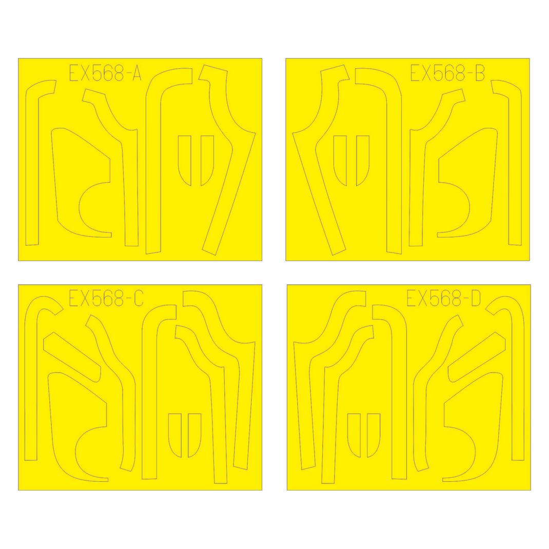 Eduard B-17G antiglare panels(BO & DL productio for Revell/Monogram (EX568)