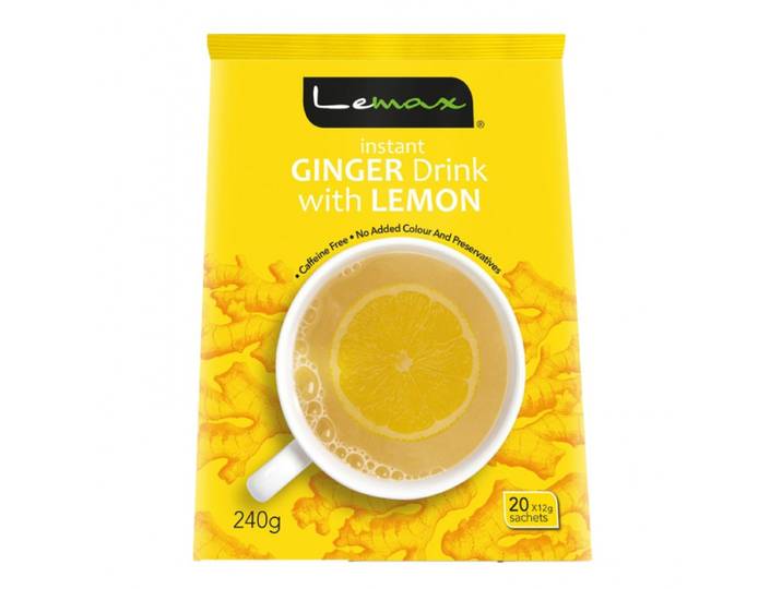 Lemax Boisson Instantanée au Gingembre avec Citron 240 g (20 pcs)