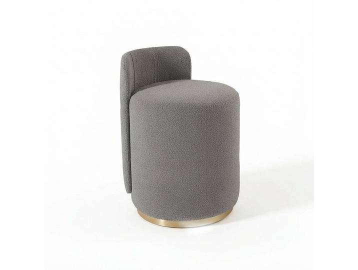 Xlmoebel Sitzhocker Luxus Design Sessel mit Ottomane und runder Polsterung (1 St., Sitzhocker), Made in Europa
