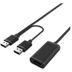 Exertis Connect Aktives USB 2.0 Verlängerungskabel mit Verstärker, St. A / St. B, 20,0 m Mit 2 USB 2.0 Stecker A Que (20 m, USB 2.0), USB Kabel