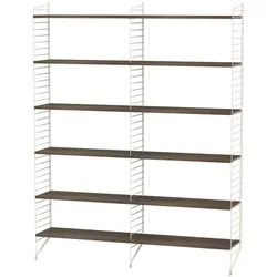 Bücherregal minimalistisch Beige Walnuss