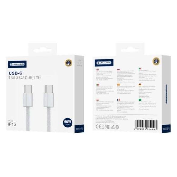 Jellico IP15 Woven Cotton iPhone 15 / 16 USB-C to USB-C Data&Fast PD 60W Charger Cable 1m (1 m, 60 W) (JELLICO)