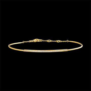 Edenly Armreif Frische - Diamanten-Plejade- 9 Karat Gelbgold und Diamanten