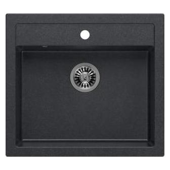 Q Company Küchenspüle BILL 110 GraniteQ schwarzer Diamant (Einbauspüle, 59.50 cm, 54 cm) (39221000)