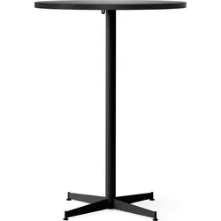 Nook Star Base Bartisch hoch, 80 cm, Linoleum schwarz, schwarzes Gestell