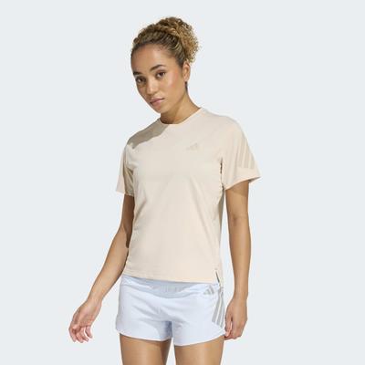Laufshirt ADIDAS PERFORMANCE "ADI365/// T W", Damen, Gr. XL, beige (crystal linen), Obermaterial: 100% Polyester, Rundhals, Shirts Laufshirt
