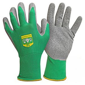 Grüntek Arbeitshandschuhe Schutzhandschuhe, Latex-Beschichtung, grün, Größe 9 / L, 5 Paar