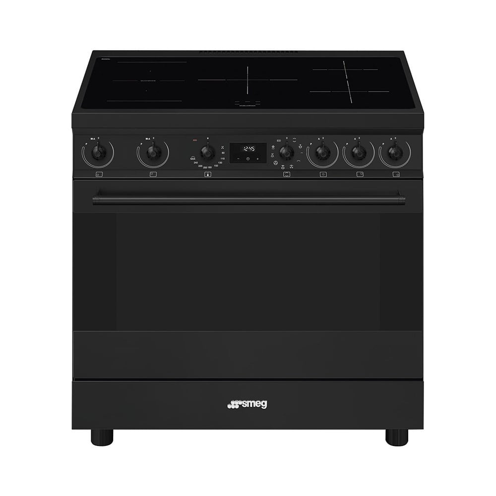 Smeg C9IMN2 Inductie fornuis Zwart met TSF01BLEU broodrooster