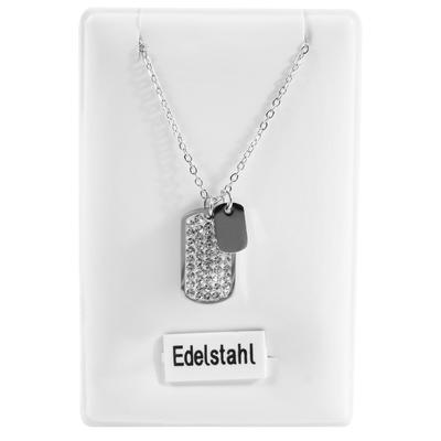 Kette ohne Anhänger ADELIA´S "Halskette mit Anhänger – aus Edelstahl", silber, Halsketten, Damen, 43cm, Edelstahl, Perfekt zum Verschenken an besondere Menschen