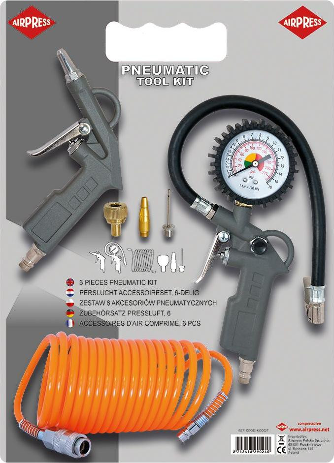 Airpress Set van 6 pneumatische accessoires AP 4300027