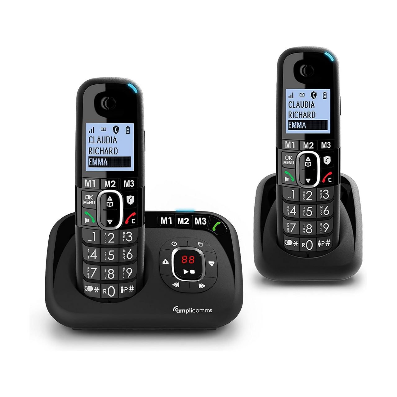 amplicomms BigTel 1582 schwarz Grosstastentelefon