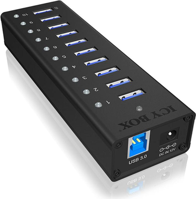 RaidSonic ICY BOX IB-AC6110 10-Port USB 3.0 Hub