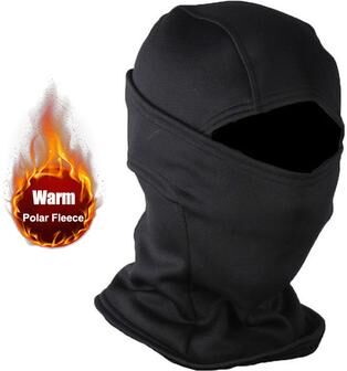 Smart Shopping Spot Winter Fleece Warm Camouflage Balaclava For Skiing, Cycling, And Outdoor Activities black