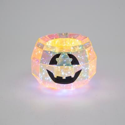 Gerson International "USB Holographic Jack-O-Lantern Candy Bowl 9.5""D"
