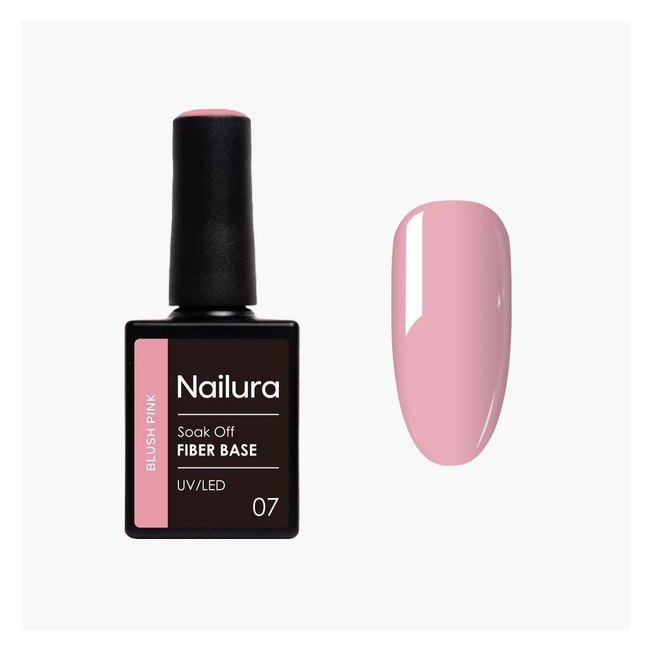Nailura - Fiber Base - Blush Pink - 10 ml (Blush Pink, Base Coat) (70467)