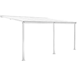 HC Garten & Freizeit Terrassendach/Veranda, aus Aluminium ca. 557 x 303 x 258 cm - Weiß