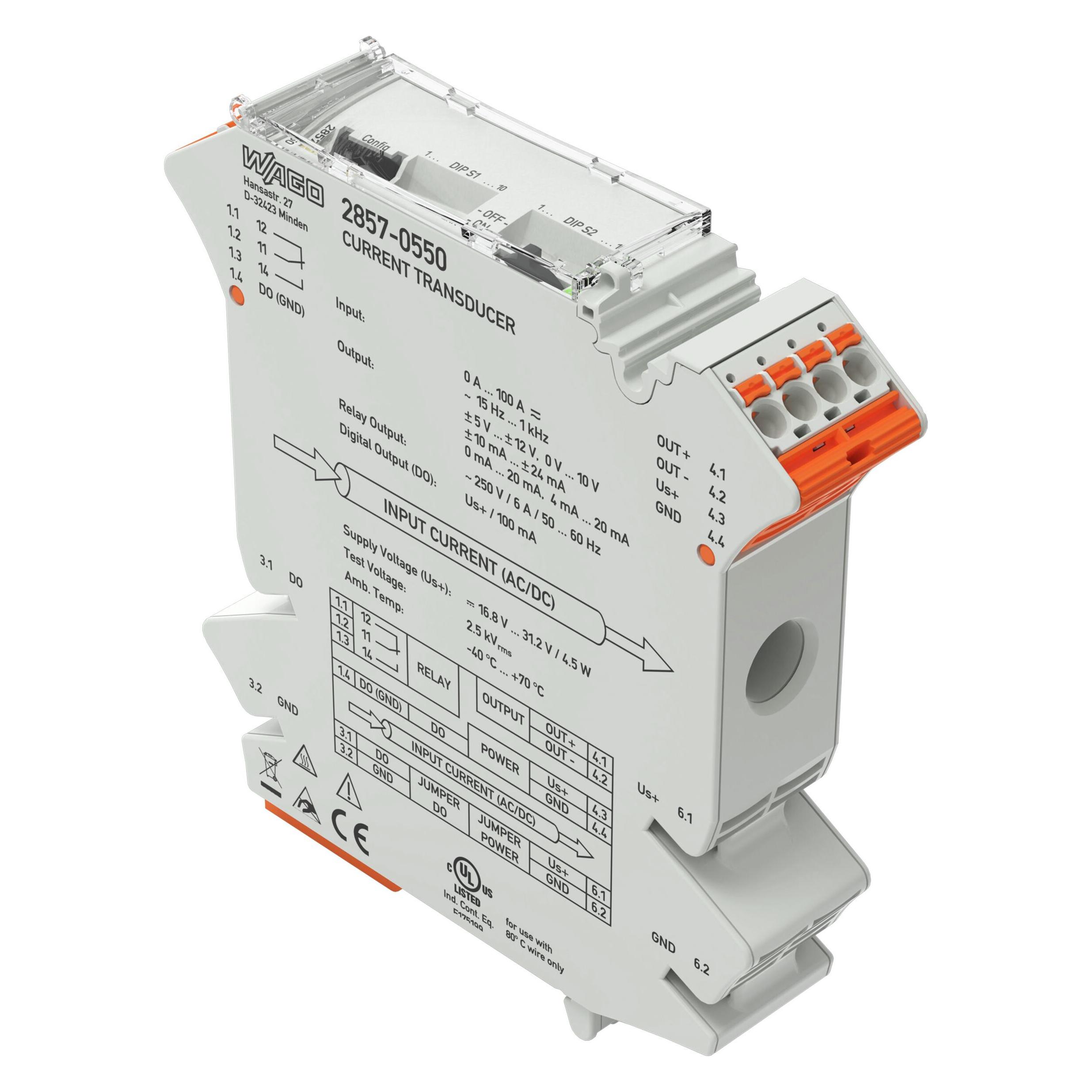 Wago Current signal conditioner AC/DC 100A (2857-550)