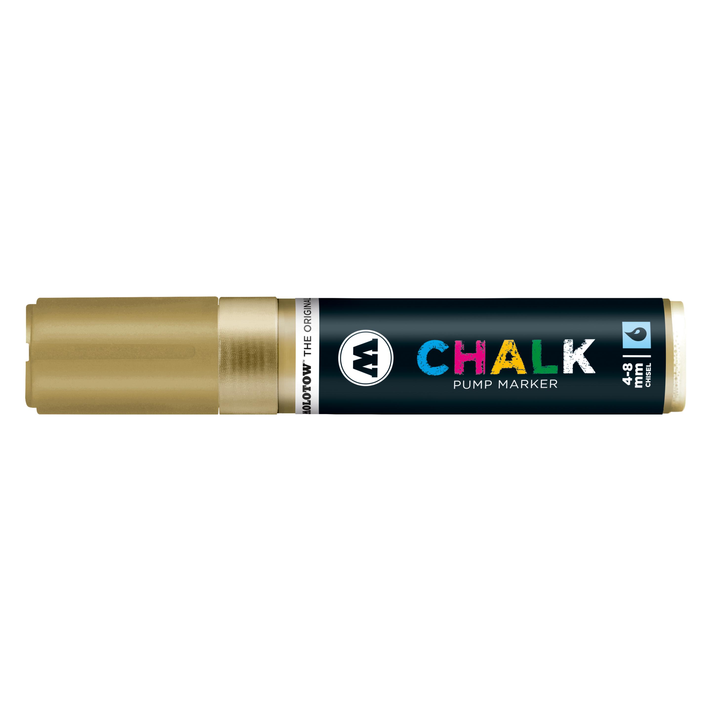 Molotow Windowmarker Chalk nachfüllbar 4-8mm metallic gold (1x) (MO328002)