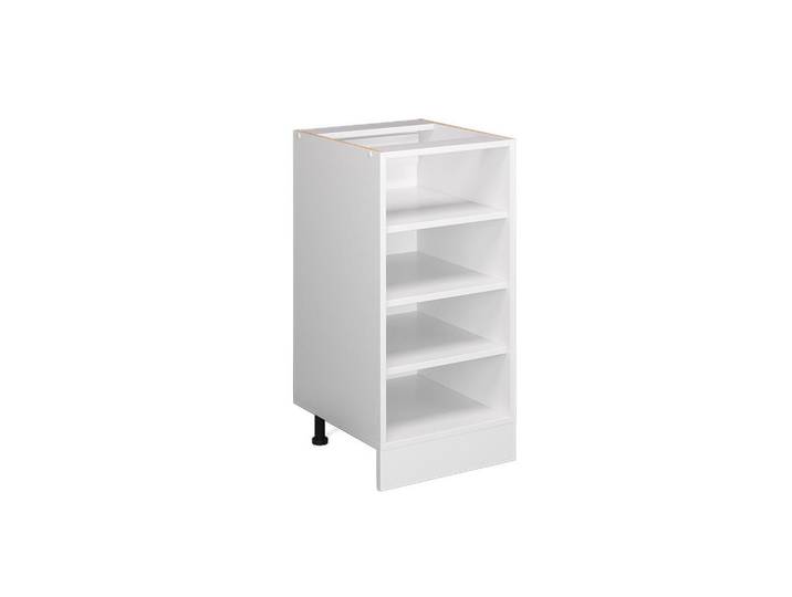 Vicco Regalunterschrank R-Line Weiß 40 cm mit offenen Regalen, ohne Arbeitsplatte, Holzwerkstoff, Rechteckig, 40x81.6x44 cm, Waschküche, Mehrzweckschrank