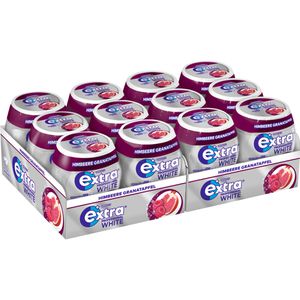 Extra Kaugummis Professional White, Himbeere Granatapfel, zur Zahnpflege, zuckerfrei, im Thekendisplay, 12x 50 Dragees