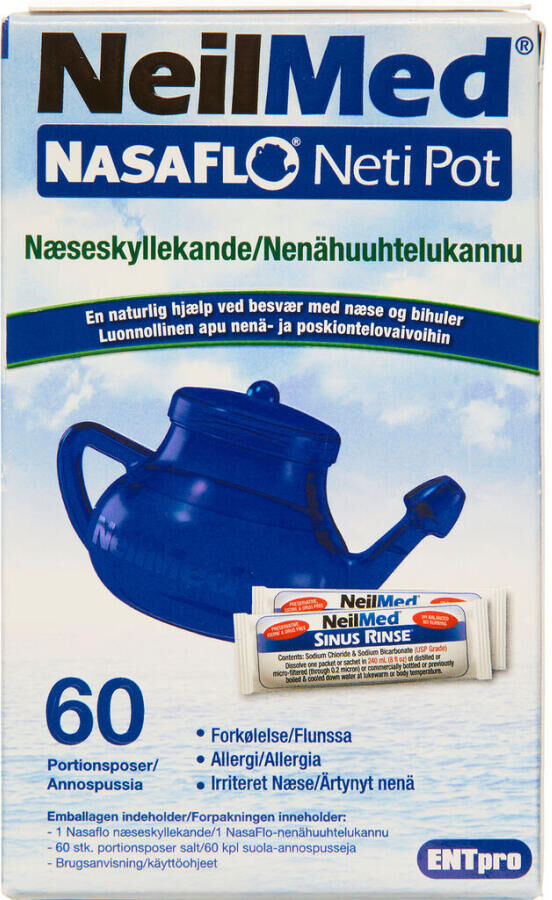 Neilmed Nasaflo Netipot Medicinsk udstyr 1 kande+poser