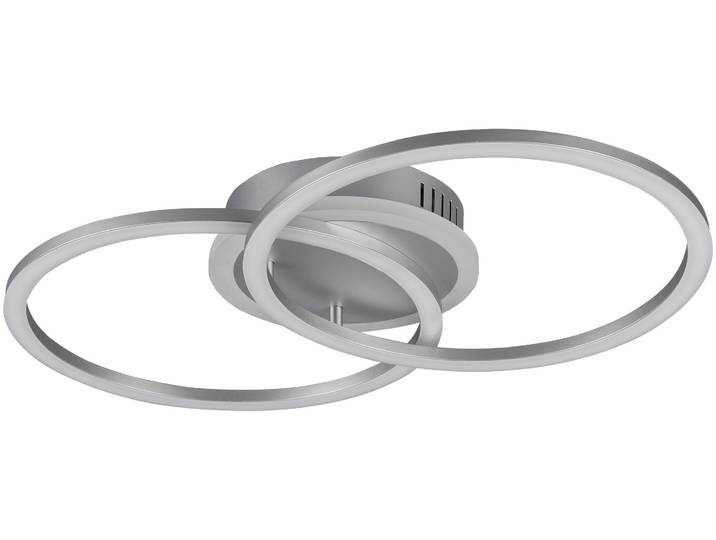 REALITY LEUCHTEN LED Deckenleuchte Venida , grau (titansilberfarben), 1, H: 8cm, 1 Stk., Leuchten, Switch Dimmer, Memory Funktion, LED Deckenleuchte