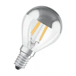 OSRAM E14 LED Spiegellampe versilbert 4W wie 31W warmweißes blendfreies Licht augenschonend