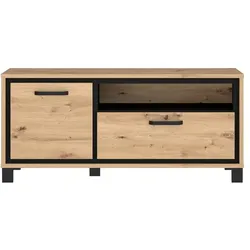 FORTE TV-Lowboard Farida Holzoptik Eiche Artisan