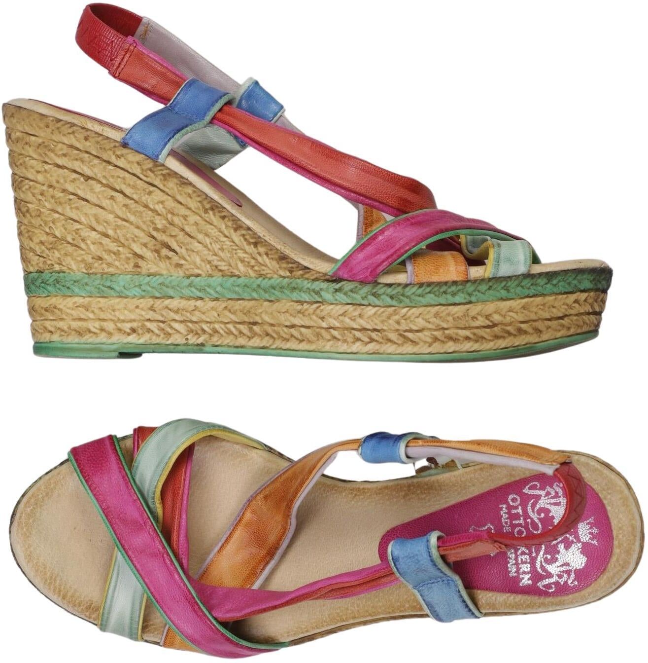 Otto Kern Damen Sandalen, Mehrfarbig, Gr. EU 39, Leder - Second Hand