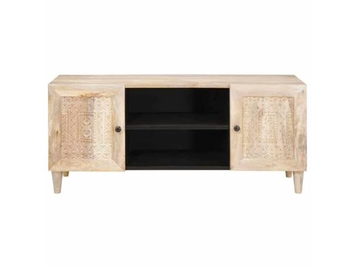 KTHLBRH TV-Schrank weiß 105 x 33 x 46 cm Holz mehrschichtig Wandmontiert, 2 Etagen, 2 Türen, minimalistisches Design, Wohnzimmer