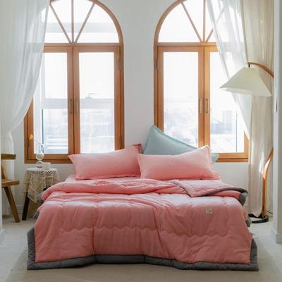 Uplift Essentials Lightweight Japanese Cotton Quilted Summer Quilt Soft, Breathable And Washable 70.9 86.6 In pink