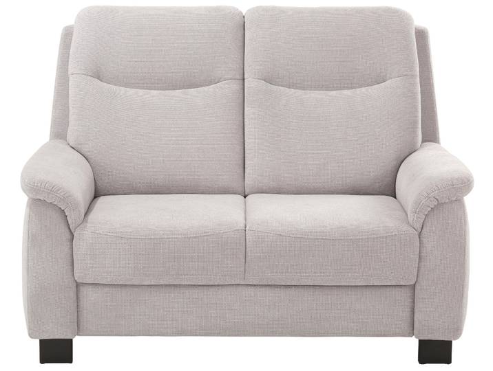 2-Sitzer Sofa, Luxus-Microfaser Vintageoptik, Silber, 143×104×96 cm, Mit Kopfteilverstellung, Vintage, Home-affaire