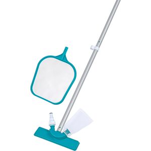 Bestway Poolsauger Venturi, mit Gartenschlauchadapter, 1,67 m Stange, mit Kescheraufsatz