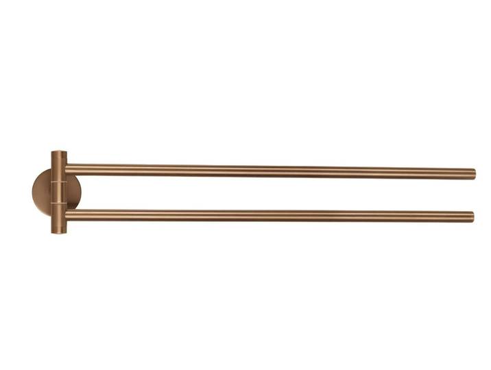 Handtuchhalter TESA MOON Bronze Zweiarmiger , braun, Metall, Handtuchhalter, Handtuchhalter, Ideal für Badezimmer im Antik-Style sowie im klassischen Bad