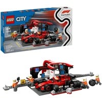 60443 City F1 Boxenstopp mit Boxencrew und Ferrari Flitzer, Konstruktionsspielzeug
