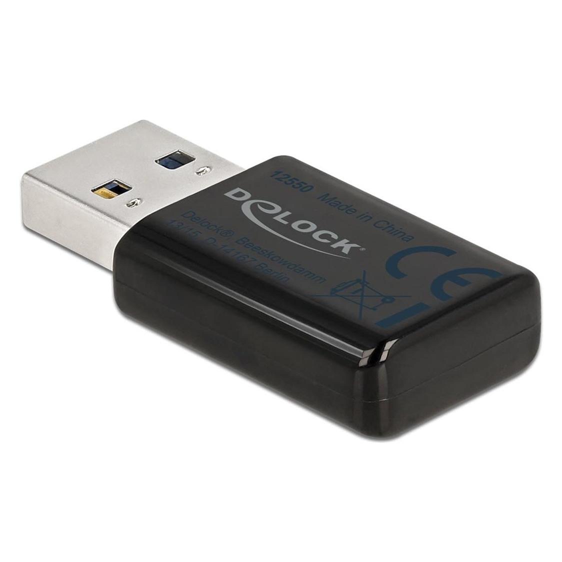 Delock WLAN-AC USB-Adapter 12550 mit WLAN (USB, USB 3.1) (12550)