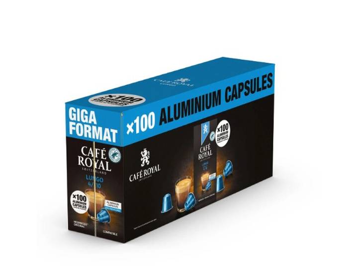 Café ROYAL Capsules Lungo - 100 pièces