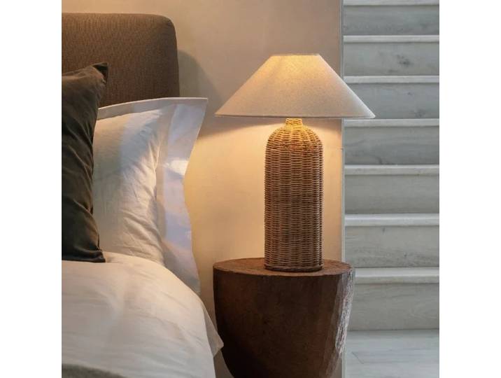 Japonais Wabi Sabi chambre rétro Bedlight chez l'habitant concepteur Fujii tissage atmosphère lampe de bureau