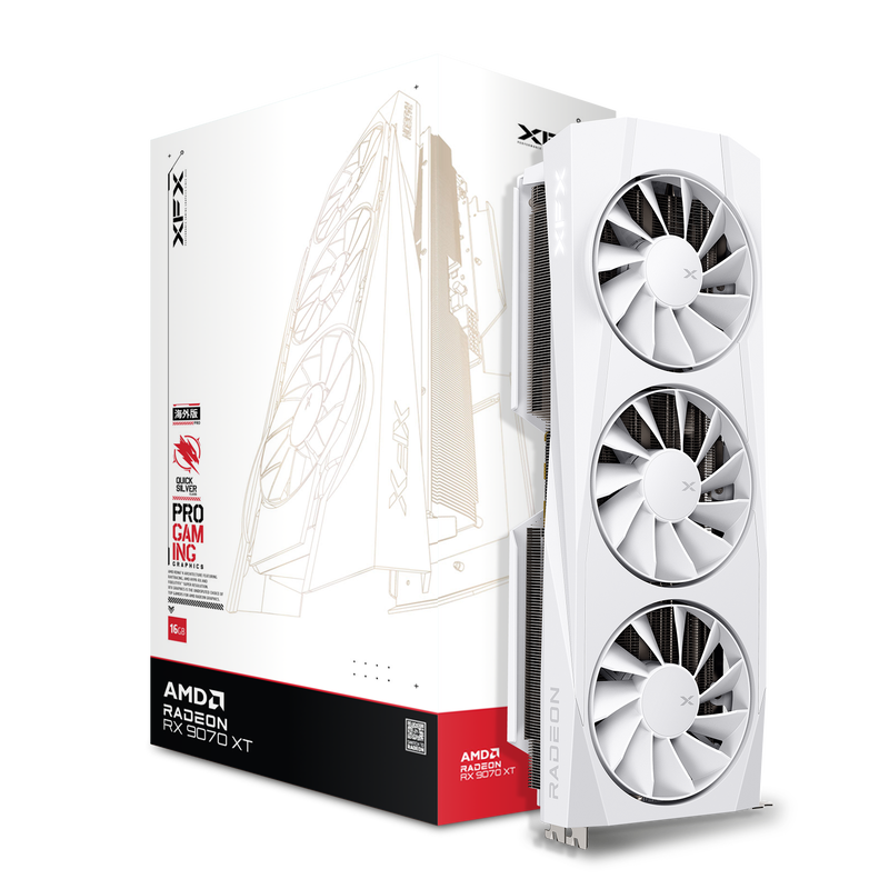 XFX Quicksilver Radeon RX 9070 XT White Gaming Edition Grafikkarte, 16384 MB GDDR6