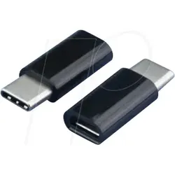 EFB EBUSBCM-MBF - Adapter USB 2.0 C Stecker > Mikro-B Buchse, schwarz