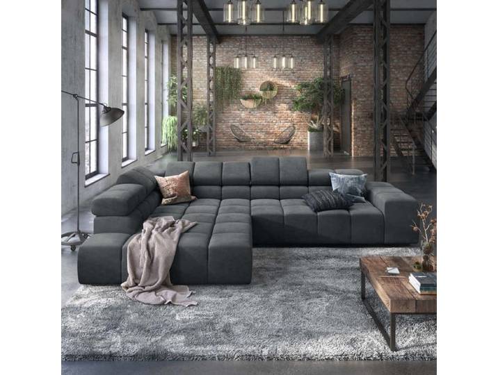 HOMELIV. Ecksofa Charlotta 319x215x82cm Webstoff
