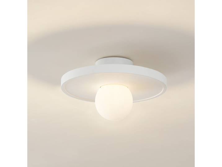 Nielson applique murale Ø 28 cm blanc plâtre - Lindby - Salon / séjour - Moderne - Plâtre / argile - À ampoule unique