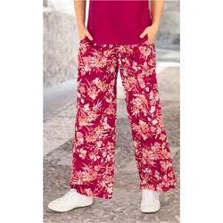 Viskose-Hose in Druck himbeer in Größe 40 von DW-Shop, Himbeer, 40