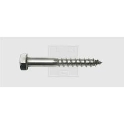 SWG 19388067 Holzschraube 8 mm 80 mm Außensechskant DIN 571 Edelstahl A2 25 St.